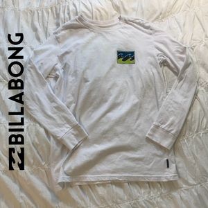 Billabong White Long Sleeve Logo Soft Shirt